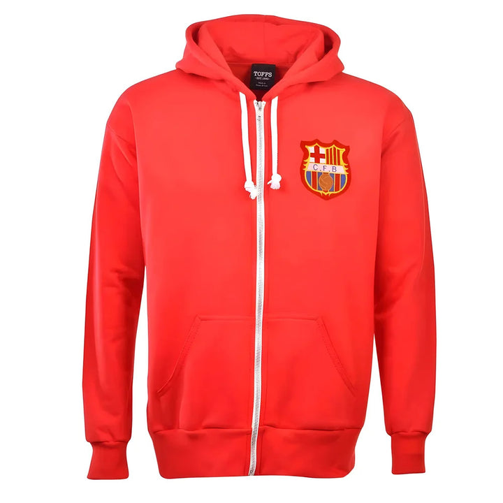 Barcelona Football Club Zipped Hoodie - Red_0