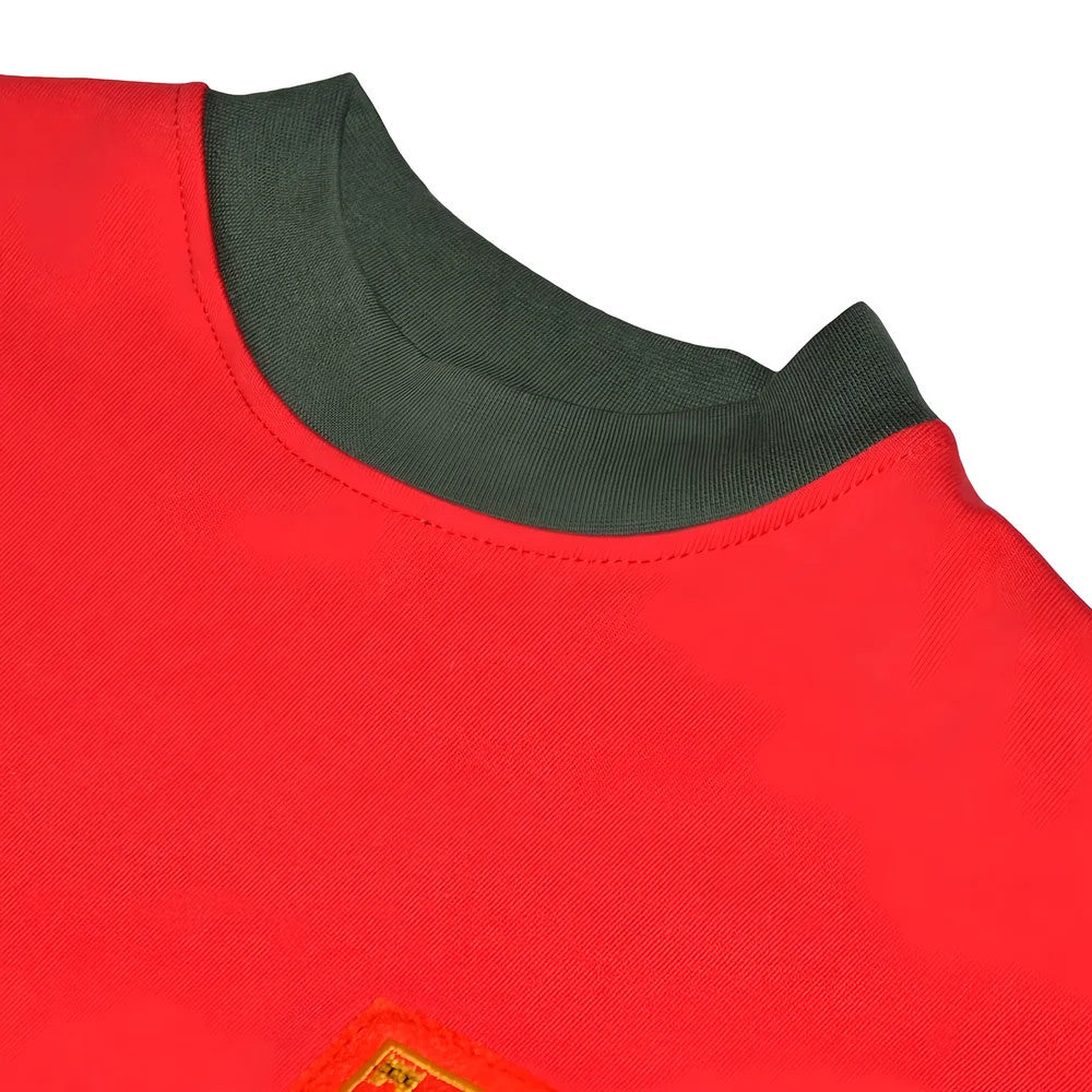 Portugal 1966 Short Sleeve Retro Football Shirt_2