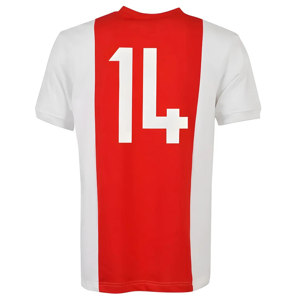 Ajax 1970s No. 14 Short Sleeve Retro Football Shirt_1