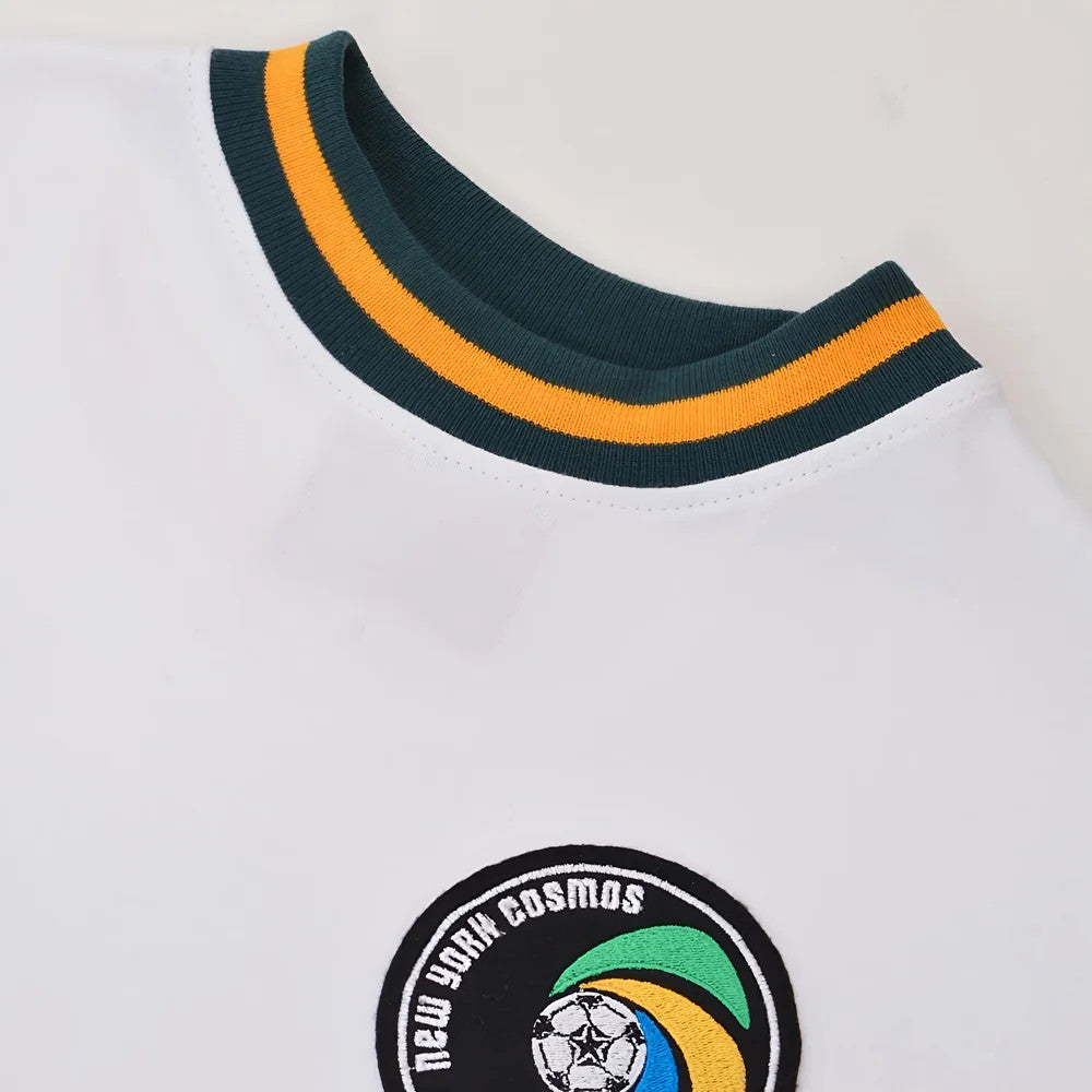 New York Cosmos 1977 Practise Retro Football Shirt_2