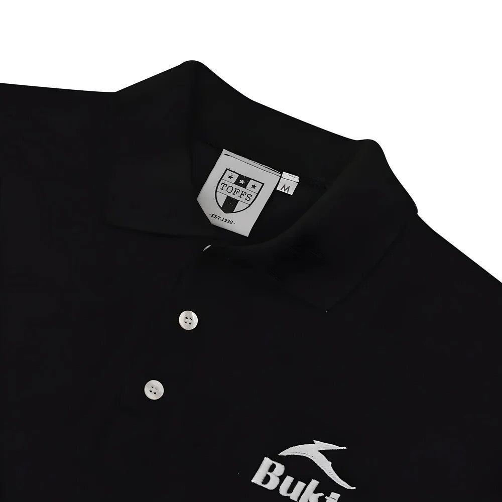 BUKTA Heritage Polo Black with White Cuffs_2