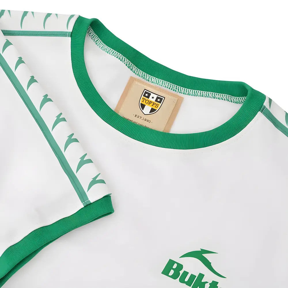 BUKTA Ringer T-Shirt - White/Green £25.00_2