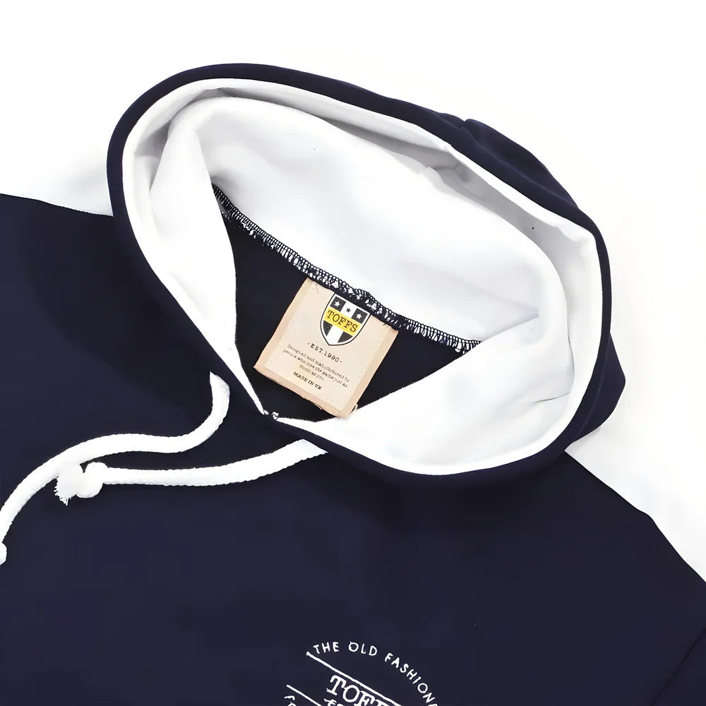 The Old Fashioned Football Shirt Co. Hoodie - Navy/White_2