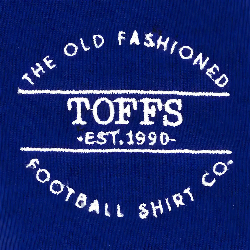 The Old Fashioned Football Shirt Co. Hoodie - Royal/White_1