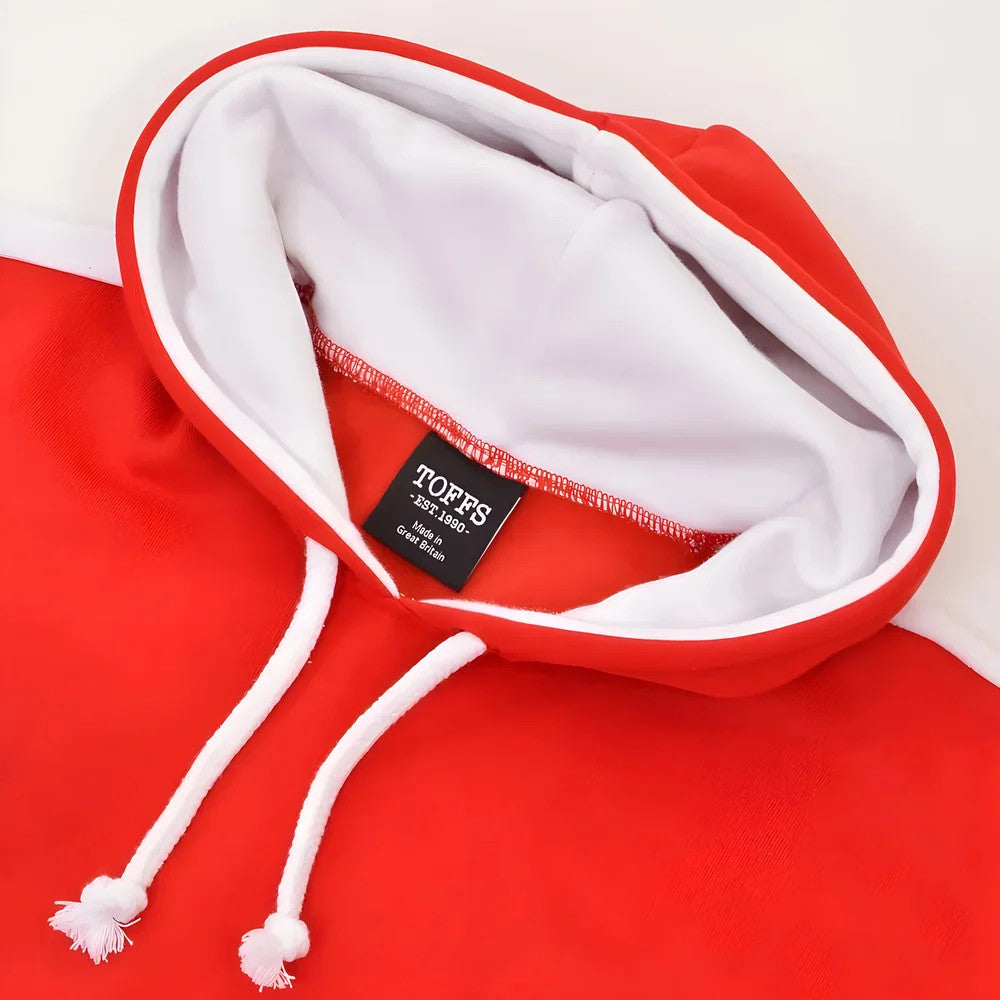 Toffs Retro Red Hoodie White Sleeve Panels_2