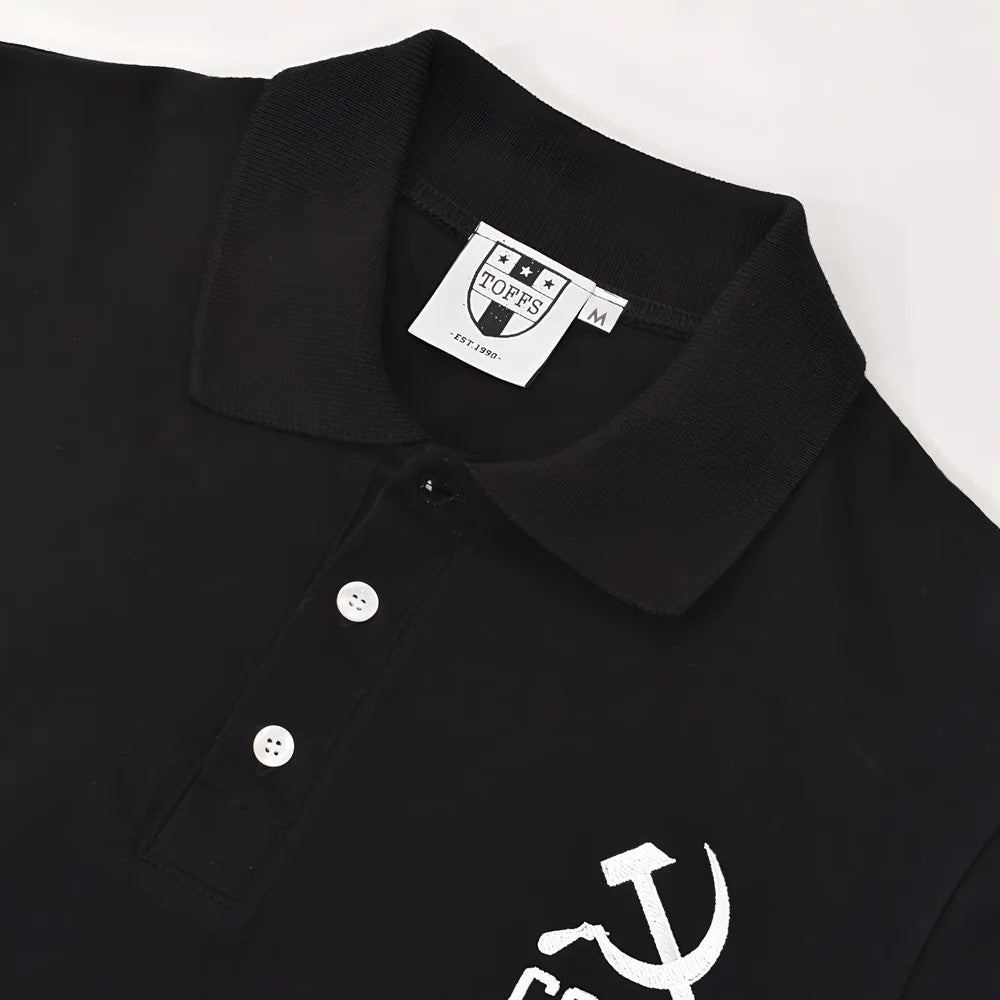 Soviet Union (CCCP) No 01 Black Polo Shirt_2