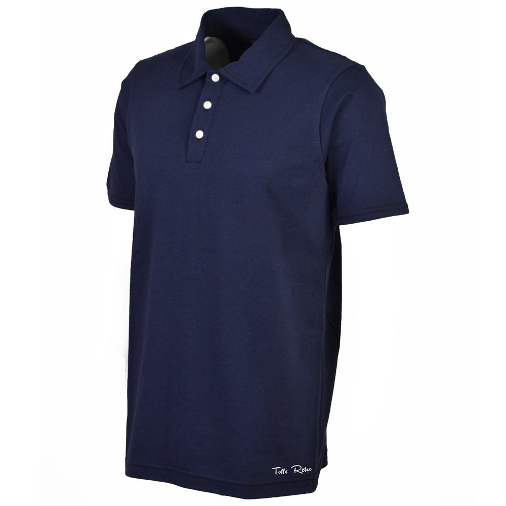 Toffs Retro Polo Shirt - Navy_1