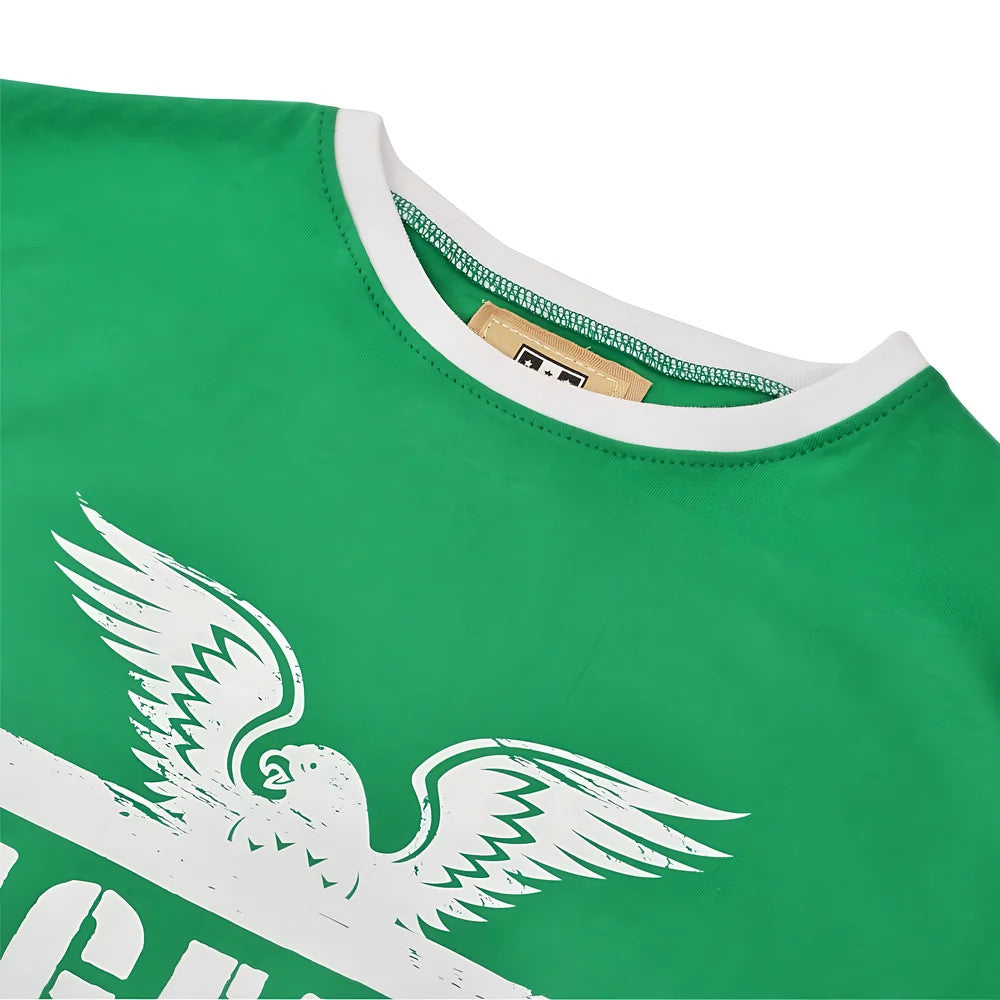 Nigeria T-Shirt - Green/White Ringer_1