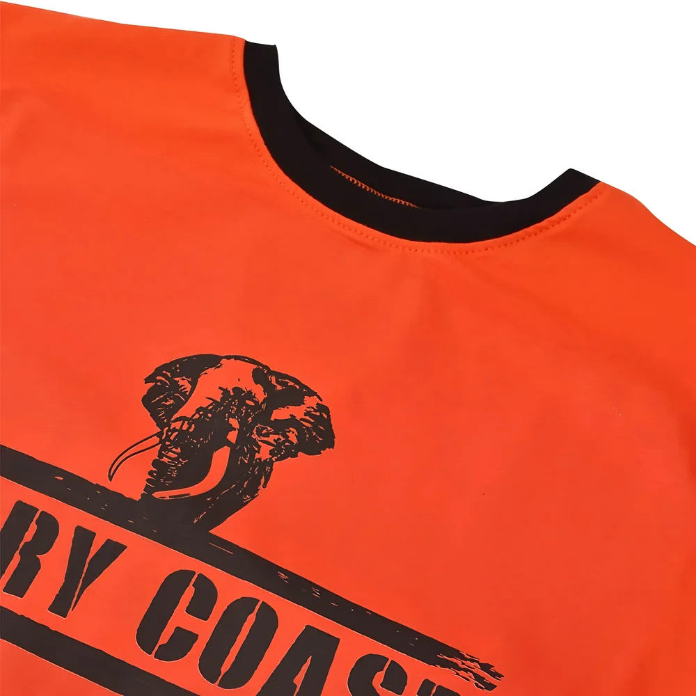 Ivory Coast T-Shirt - Orange/Black Ringer_1