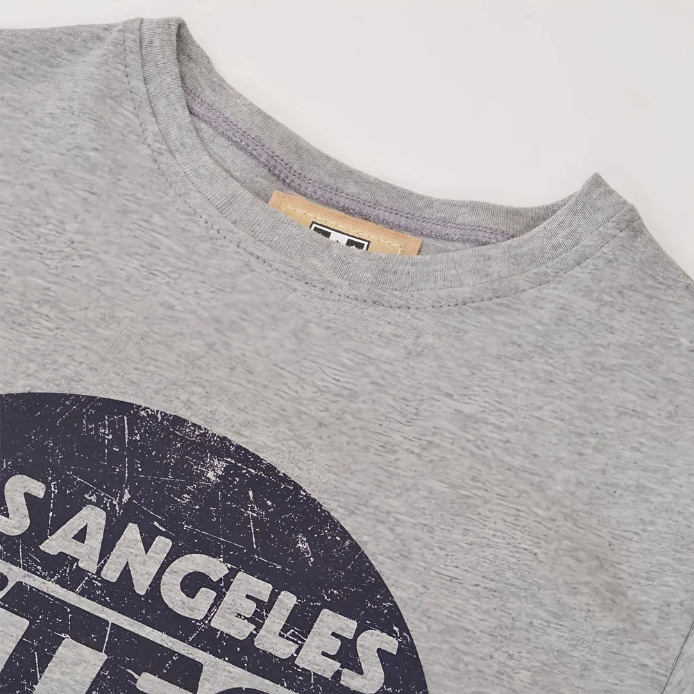 Los Angeles Aztecs Vintage Logo - Grey T-Shirt_2