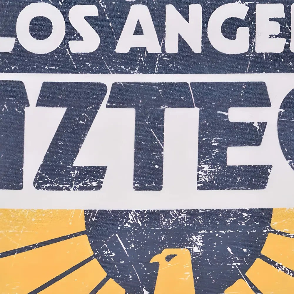 Los Angeles Aztecs Vintage Logo - White T-Shirt_1