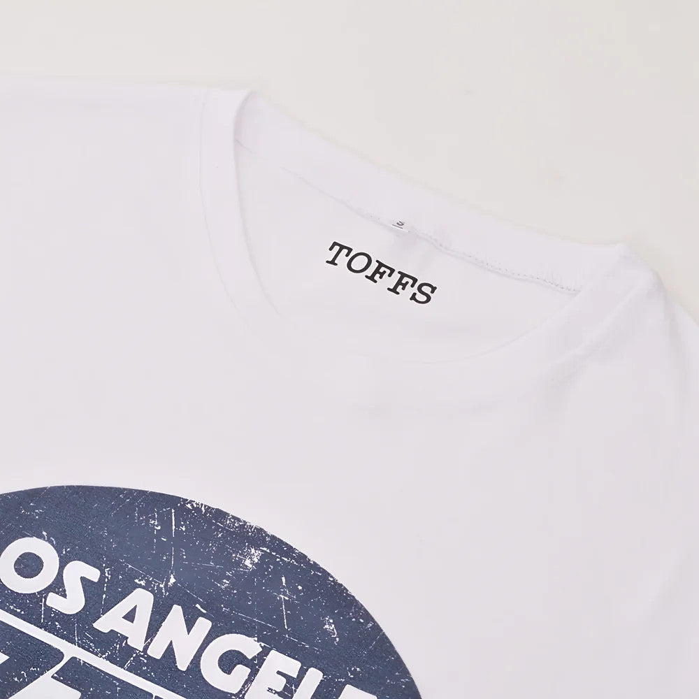 Los Angeles Aztecs Vintage Logo - White T-Shirt_2