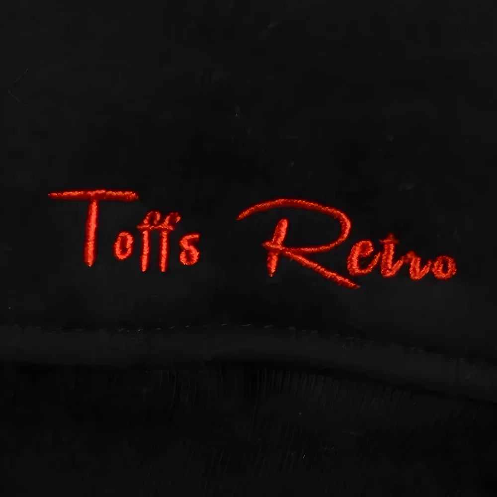 Toffs Retro Black Sweatshirt Red Sleeve Panels_1