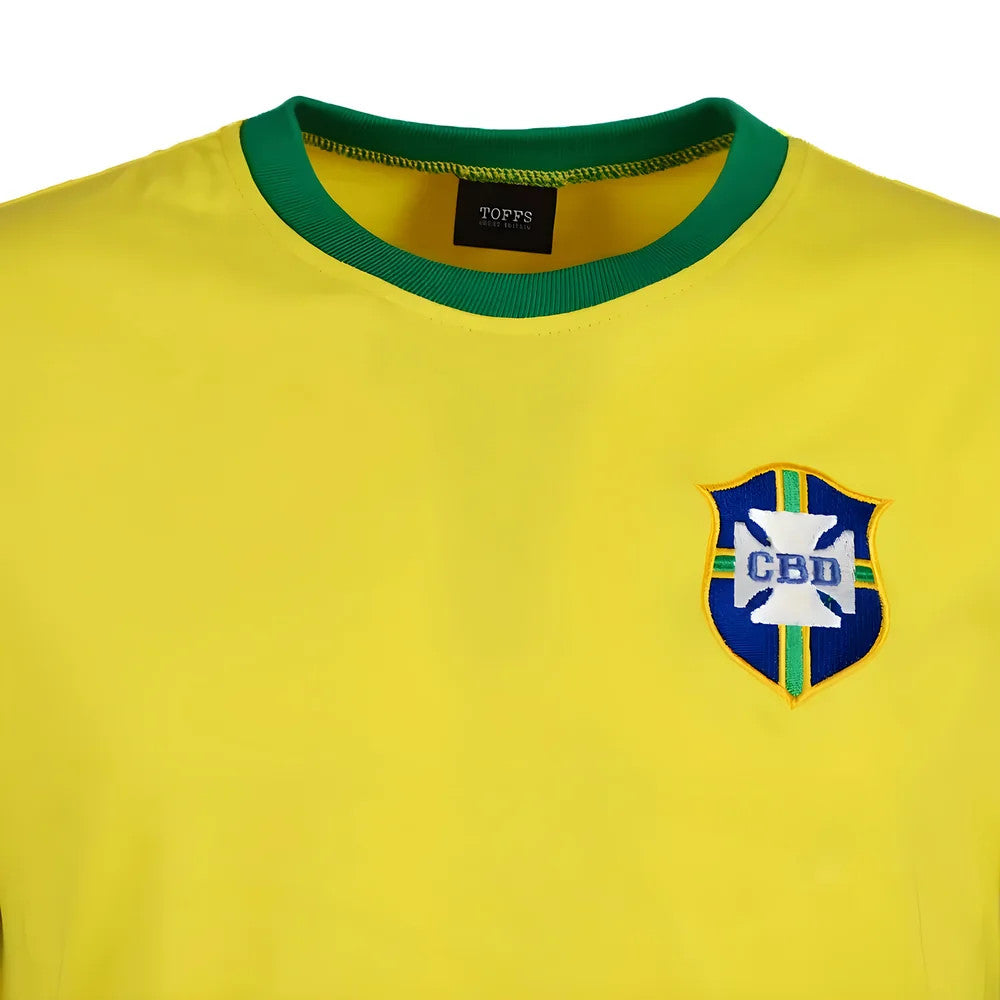Brazil 1970's World Cup Retro T-Shirt - Yellow/Green_2