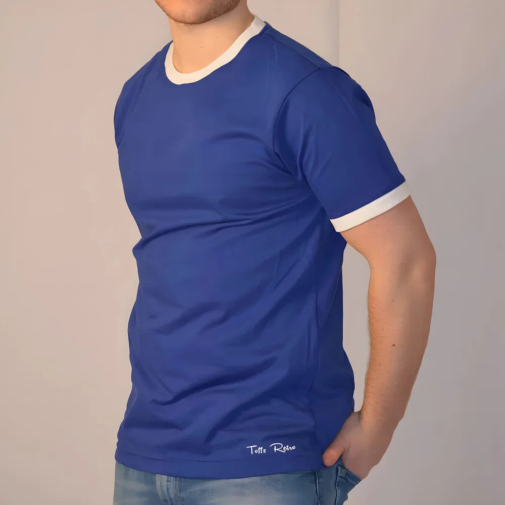 Toffs Retro Royal/White Tee Shirt_1
