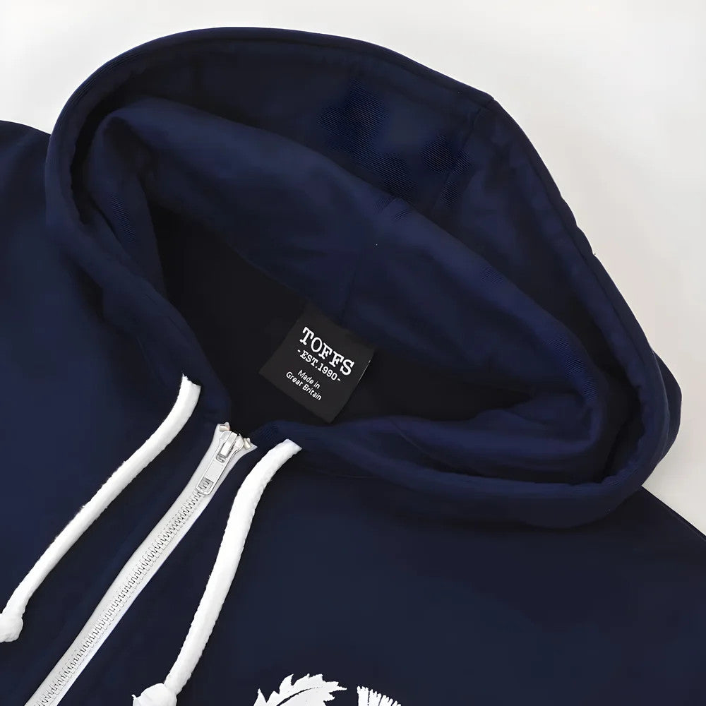 Scotland 1925 Vintage Rugby Zipped Hoodie - Navy_2