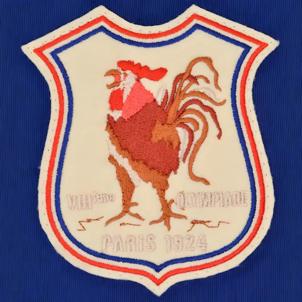 France 1924 Vintage Rugby Zipped Hoodie - Royal_1