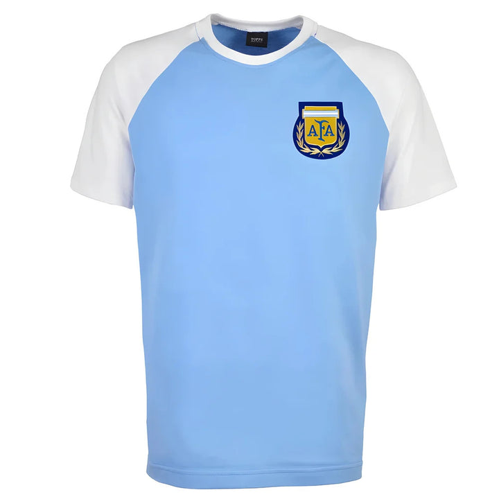 Kids Argentina Raglan Sleeve Sky/White T-Shirt_0
