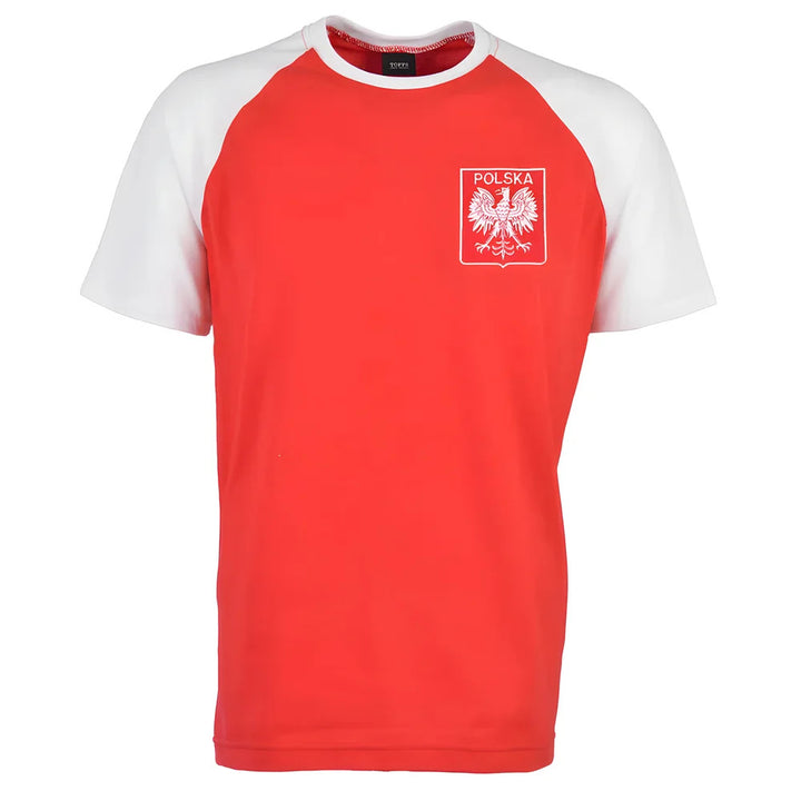 Kids Poland Raglan Sleeve Red/White T-Shirt_0