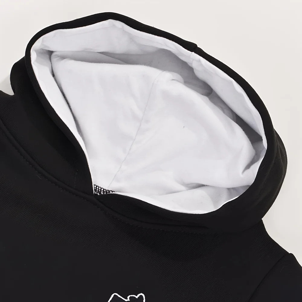 Kids Newcastle Hoodie - Black/White_2