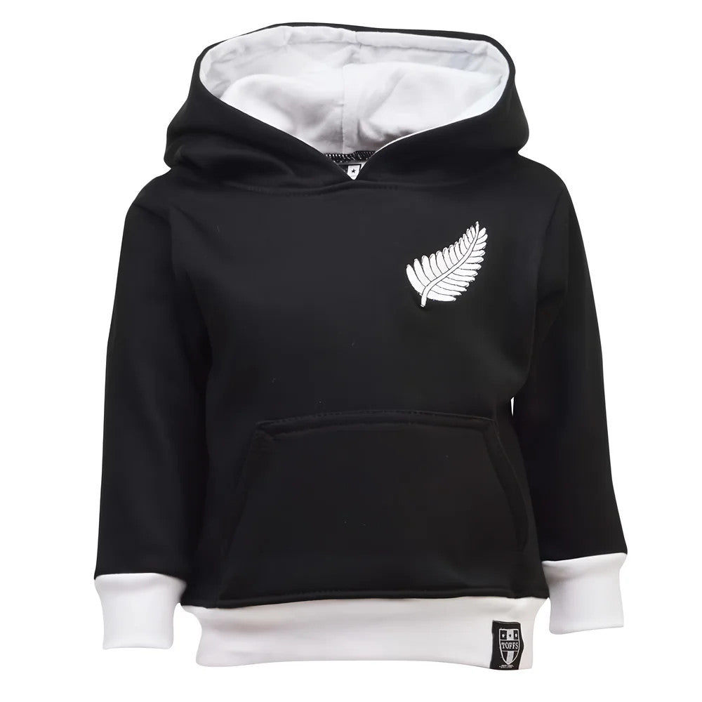 Kids New Zealand Hoodie - Black/White_0