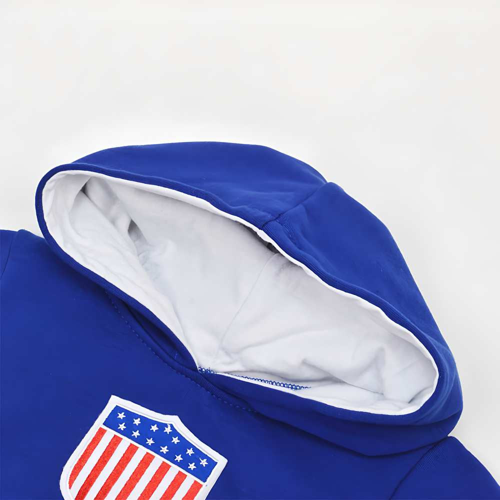 Kids USA Hoodie - Royal/White_2