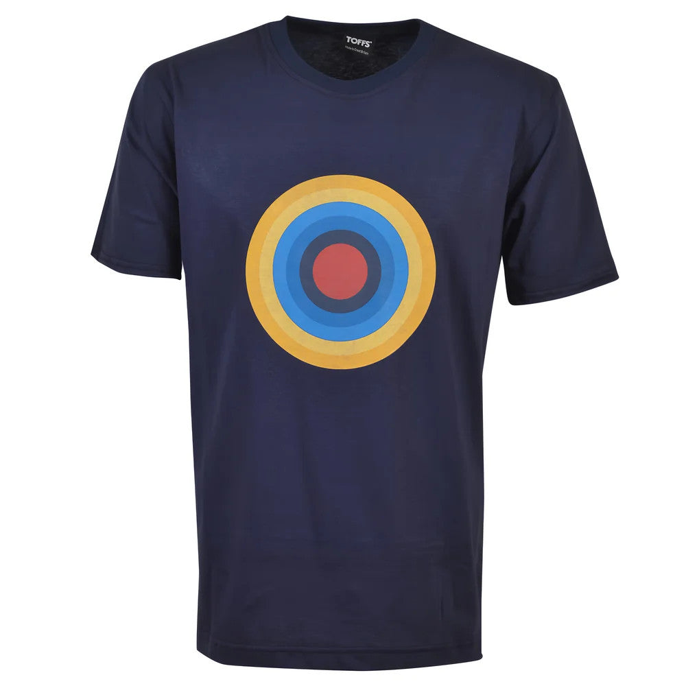 Navy Roundal print t-shirt_0