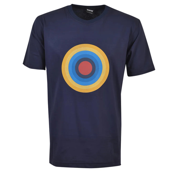 Navy Roundal print t-shirt_0