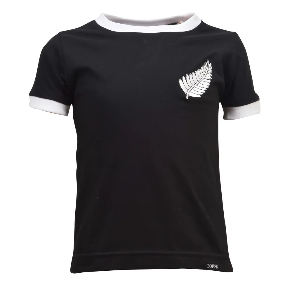 Kids New Zealand Tee Black/White Ringer_0