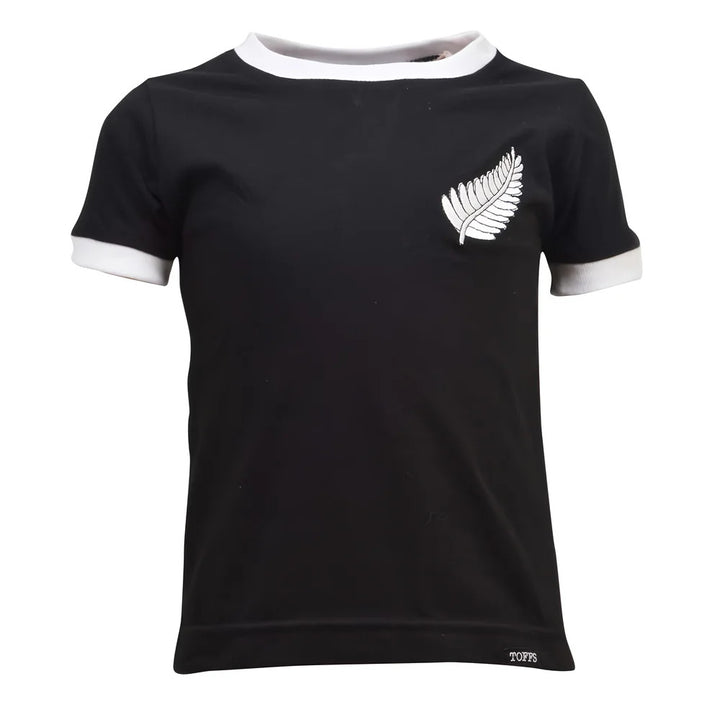 Kids New Zealand Tee Black/White Ringer_0